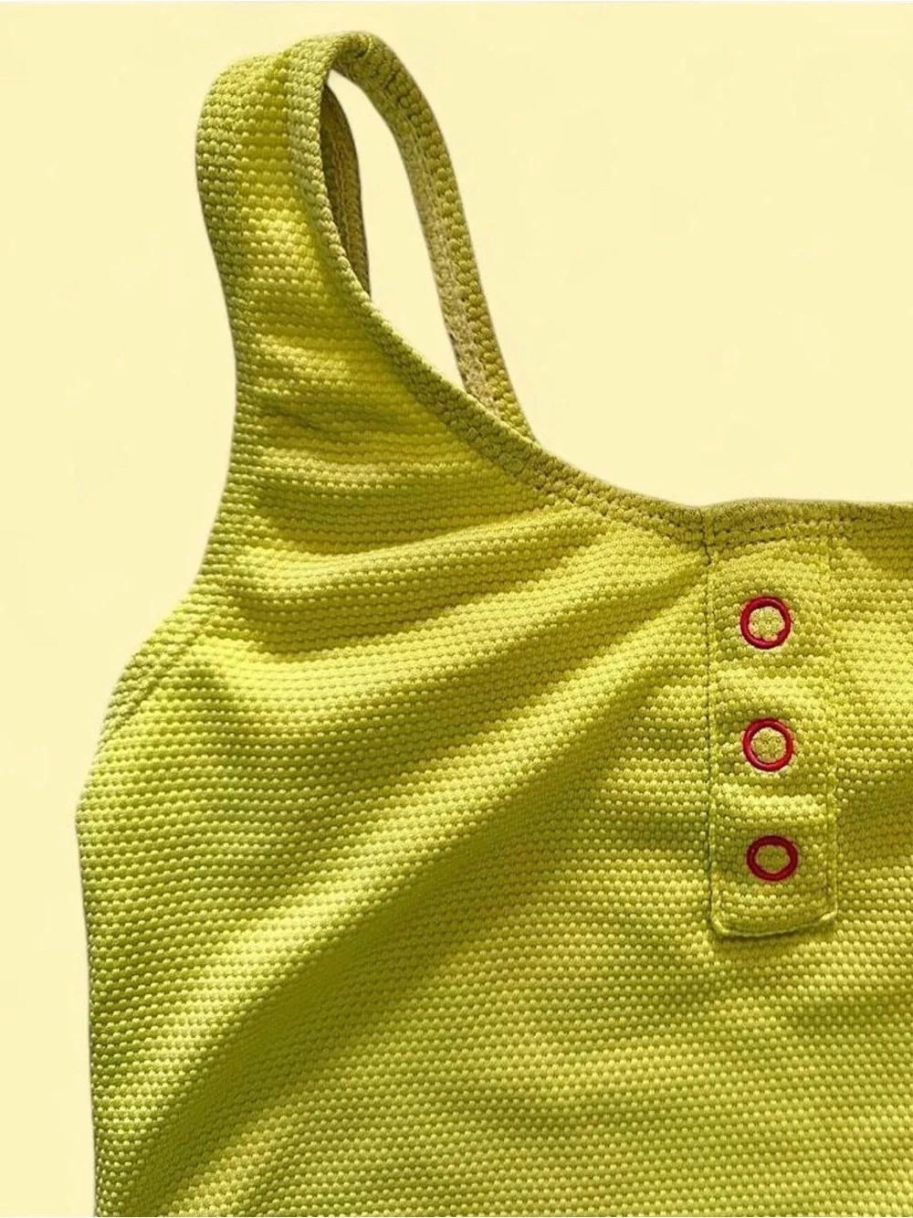 Derek Heart Bright Yellow Textured Girls' One-Piece Swimsuit